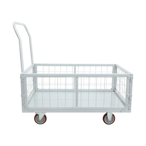 Carretilla Industrial de Plataforma con 4 Ruedas Giratorias miniatura 6