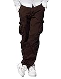 Match Men's Wild Cargo Pants(Brown,40)