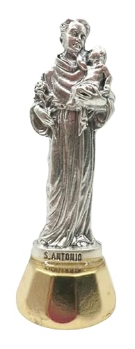 misura 7 cm Generico 40.009.30 034 statua silouette san antonio da padova argento con base oro dorata misura 7 cm