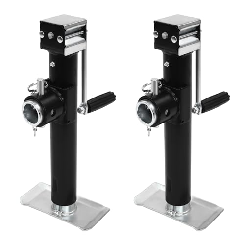 DAOHHFO 2 x supports de remorque, supports de stationnement réglables en hauteur, supports pour remorque, supports à manivelle 1000KG, supports pour support...