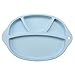 Silikon Baby Bowl Safe Silikon Tischset Separate Designplatte Rutschfeste Kid Snack Dinner Plate Fütterungsschale-Blau