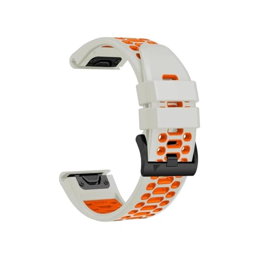 26mm 22mm���������V���J�Q���x���g�ɓK������Garmin Fenix 6X 6 Pro 5X 5 Plus 7X 7/Instinct 2X Solar(Beige orange,Quick fit 26mm)