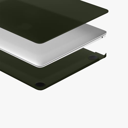 Image of DailyObjects Olive Frosted Hardshell Protective Case for MacBook Air 15 /15.3 inch|Release M4 A3241 M3 A3114 M2 A2941|Sleek Design Light Weight|Impact Resistant|Ventilated Bottom