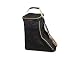 Paris Tack 3 Layer Padded Back Open Western Boot Bag, Black/Beige Trim