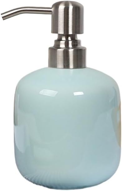 Kitchen Soap Dispenser Ceramic Soap Dispenser Simple Ceramic Hand Sanitizer Bottle Press Creative Hotel Lotion Dispenser Shower Gel Refill Bottle Bathroom Soap Dispenser(B)
