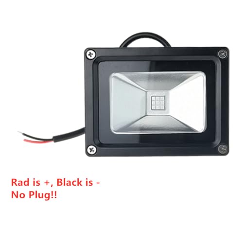 QUANS 10W 12V DC AC 24V DC UV Ultra Violet High Power LED Light for Curing Glue Blacklight Fishing Aquarium, 12V-24V Input Low Voltage Without Plug