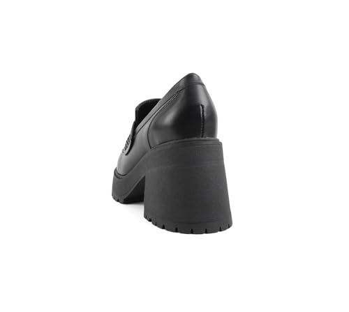 Image of Soda inchAMP inch ~ Women Round Toe Slip-On Lug Sole High Heel Penny Loafer Shoe