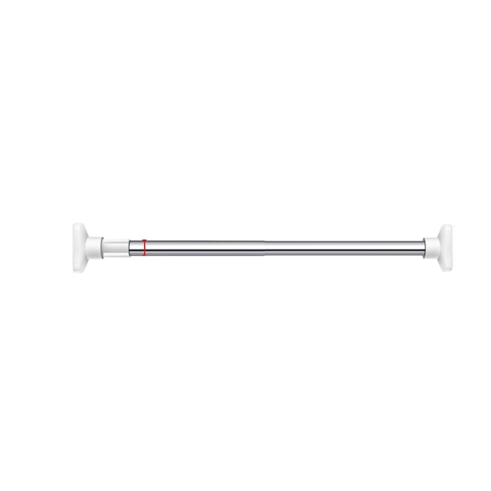 Tension Rod Telescopic Shower Curtain Rod Stainless Steel Door Adjustable Wardrobe Bar Clothes Hanging No Drilling(70-115cm)