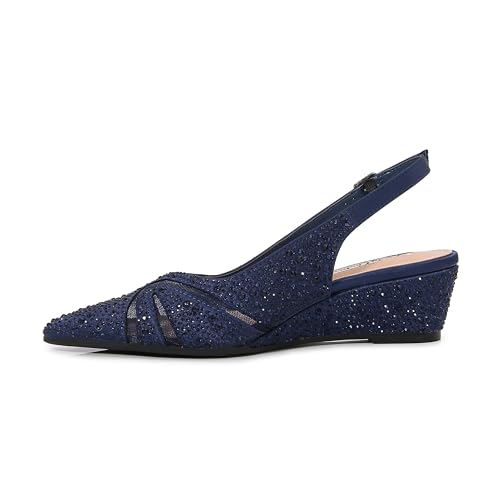 Lady Couture DANIELA Rhinestone Wedge Slingback3