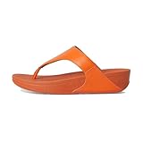 Fitflop Women's Lulu Leather Toepost Sandal, Satsuma, 37 EU