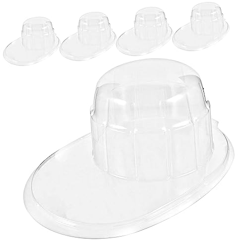 CHILDWEET 5Pcs Portable Hat Box Baseball Cap Display Holders Travel Hat Support Stands for Storage for Shops and Home Use and Smooth Finish