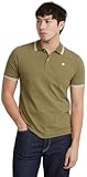 G-STAR Dunda Slim Stripe Polo para Hombre, Verde (Ensis Green D17127-5864-6057), M