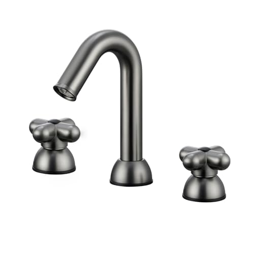 Mitigeur de lavabo de salle de bains 3 trous en laiton bleu CMBSSTFC