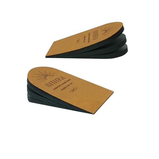 SIIHEA Adjustable Heel Lifts for Shoes, 1/4'' Height Increase Insoles for Achilles Tendonitis, Heel Pain, Leg Length Discrepancy, Plantar Fasciitis, Shoe Lifts Men, Women (Brown, Medium (1 Pair))