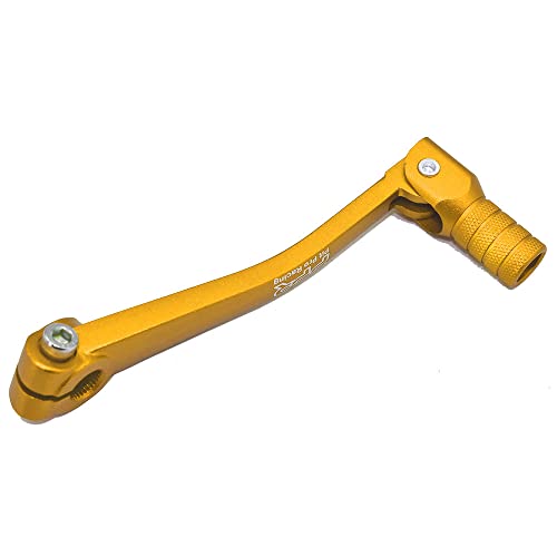 Image of CNC Aluminum Motorcycle Gear Shifter Lever, Foldable Gear Shift Lever Fits for 50cc 110cc 250cc Dirt Pit Monkey Bike Motorcycle ATV Quad Accessories Parts (Golden)
