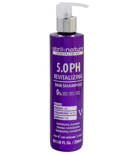 abril et nature - Shampoo Capillare 5.0 PH Revitalizing - Protegge e Mantiene il Colore - Lunga Durata - Senza Solfati né Parabeni - Trattamento Professionale - Maggiore Lucentezza - 250 ml