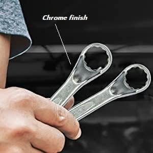 REAL stf Heavy Duty Ring Spanner Set β 12 Pcs with Hanging Tray | Anti-Slip Grip, Strong & Tough Chrome Vanadium Steel | Rust-Resistant, Durable Hand Tool Kit for Garage, DIY & Workshop Use 2