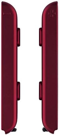 eXtremeRate Scarlet Red Soft Touch Replacement Shell for Nintendo Switch & OLED Joycon Strap, Custom Joy-Con Wrist Strap Housing Buttons for Nintendo Switch & OLED - 2 Pack - 1