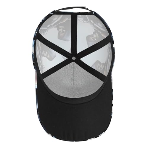 Gorra deportiva ajustable unisex negra miniatura 4
