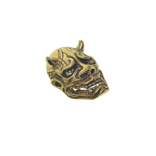 Retro Brass Gothic Demon Skull Head Devil Devilhis Japanese Jucky Mask Screw Back Lock Concho Rivet Leather Zipper Wallet