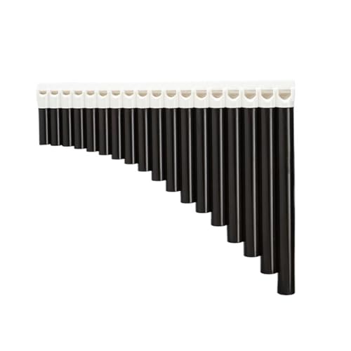 Pan Flute Instrument ABS Material Panpipe 16-pipe Panpipe 18-pipe Beginner Woodwind Instrument Anti-fall Panpipe(Black,18)