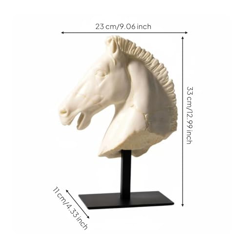 Busto de caballo con detalles esculpidos nítidos para decoración 3