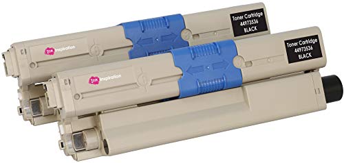 2 Tóners compatibles para Oki C301 C301dn C321 C321dn MC332dn MC342dn MC342dnw MC342dw MC342w | Negro: 2200 páginas