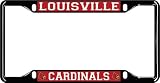 Elite Fan Shop Louisville Cardinals License Plate Frame Black