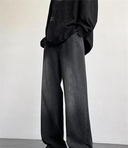 Mens Jeans Spring Summer Wide Leg Denim Pants Loose Straight Casual Fashion Trousers Lightweight3