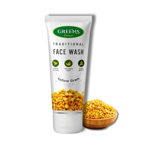 Image of Green's Concept Traditional Yellow Gram Face Wash Clear Acne and Fight against Infection, Natural Face Wash 120ml