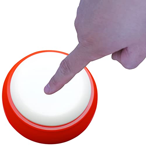 Bejamy Button Shaped Talking Alarm Clock For Blind Persons, Talking Alarm Clock For Low Vision, People Visually Impaired, Talking Clock Gift For Mother,Father,Seniors,Elderly People(Red&White Button) #TOP29