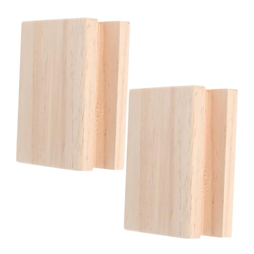 NULYLU 2pcs Wooden Furniture Risers Bed Raising Blocks for Sofa Couch Chair and Table Lightweight Pads for Height Extension and Floor Wide