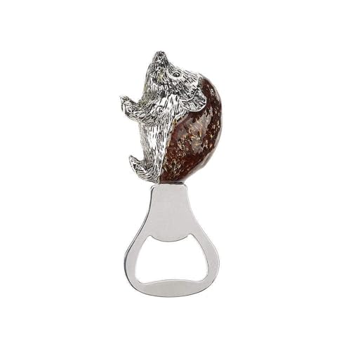Décapsuleur en émail hérisson marron ouvre-bouteille vintage cuisine