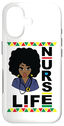 Nurse Life Black Women African American Afro Hair Style Case for...