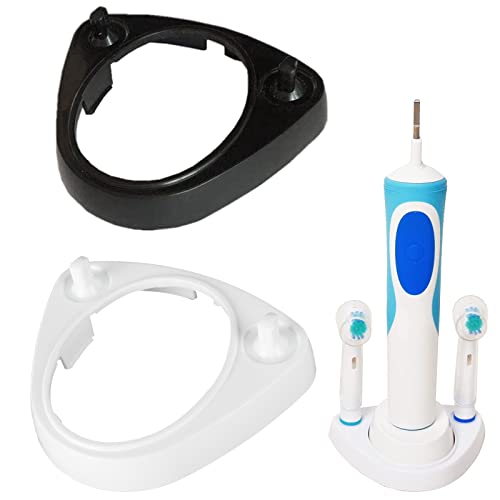 VIEVRE 2 Stück Elektrische Zahnbürste Halterung Standfuß, Aufsteckbürsten Halter, Zahnbürstenhalter Elektrische Zahnbürste, für Vielseitiger Badorganisator Elektrische Zahnbürste Base Support Cover