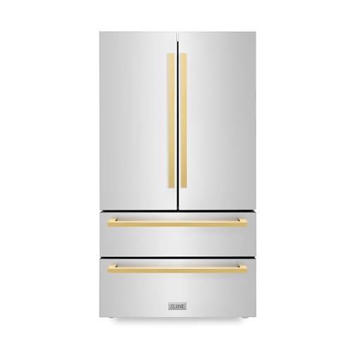 ZLINE Autograph Edition 36 in. 22.5 cu. ft. Counter-Depth French ...