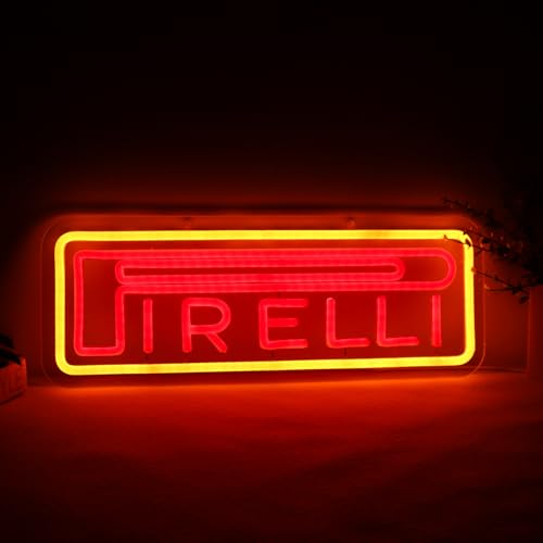 Image of WonderfulLife Pire lli Neon Sign for Tire Shop or Garage Decor,Led Signs for Bar Man Cave Wall Decor,Bright Light of Automotive Supplies Store Display,5V USB Powered Easy Hanging.