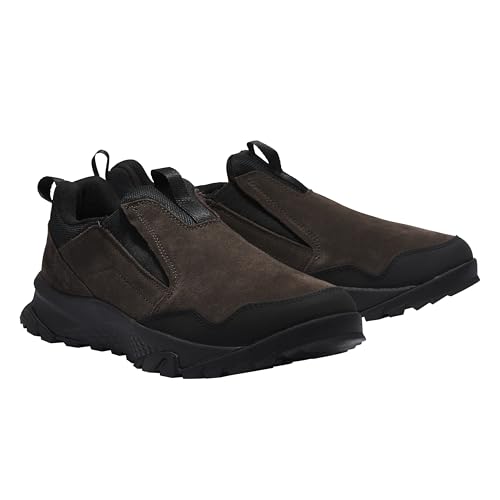 Timberland Men's Lincoln Peak Lite Waterproof Slip-Ons, Dark Brown Suede, 8.5 Medium