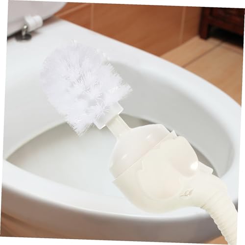 Brosse WC éléphant en céramique blanche et son manche long robuste - 8