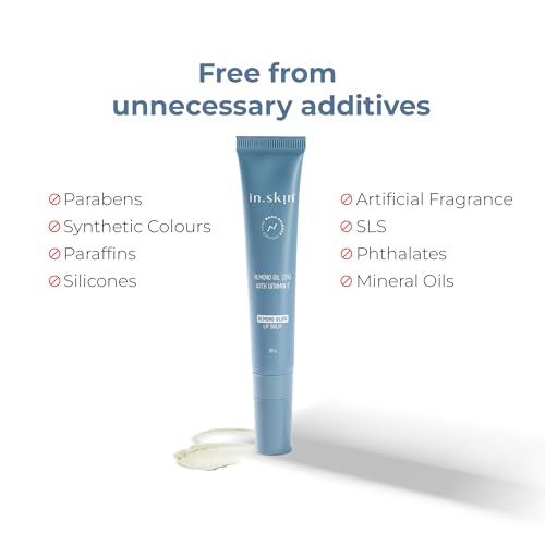 Image of Almond Glow Lip Balm with SPF 40 PA+++ | Hydrating & Plumping Lip Care | Almond Oil & Vitamin E | Repairs Dry, Chapped Lips | Paraben-Free (20 gm)