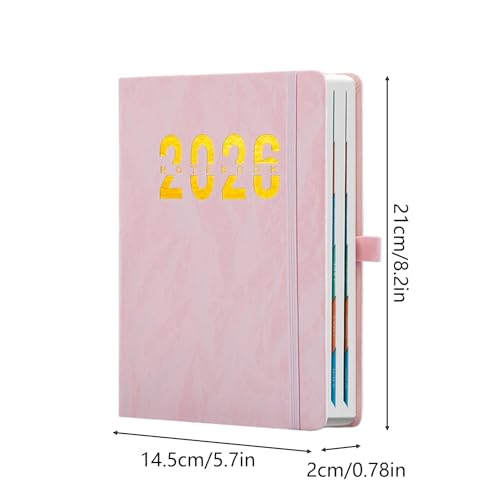 Agenda A5 2026 avec couverture imperméable de qualité supérieure