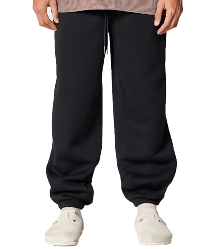 Image of dockstreet Baggy Joggers /Loose fit,High Waist Casual Lowers /Casual, Long Length Extra Baggy fit Lower in Cotton for Men