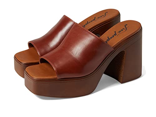 Free People Womens Zoe Platform Sandal, chestnut leather, 8.5 Medium US