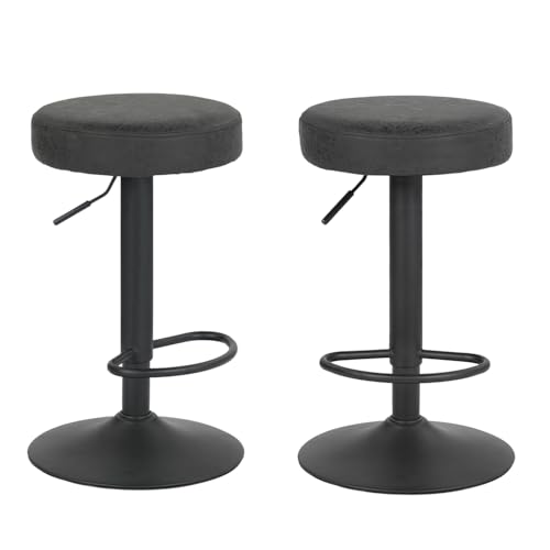 Opiniones y reviews de Bancos para Barra Walmart más recomendados. 43 HOMEMAKE FURNITURE Set de 2 Bancos para Barra de Cocina, Taburetes de Bar Giratorios 360°, Altura Ajustable, Tela Impermeable Vintage, Bancos Altos con Reposapiés para Cocina,...