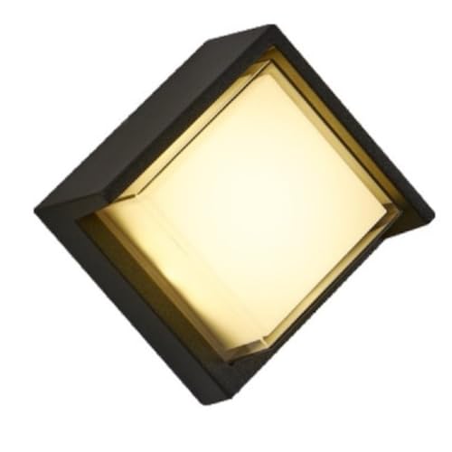 Image of 12W Outdoor Wall Light | Waterproof Warm White Wall Sconce for Balcony, Garden, Gate | Polycarbonate Body | Modern Exterior Wall Lamp | 1 Unit