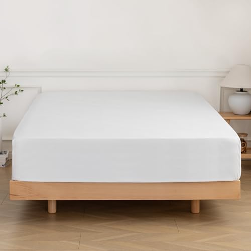 Full Fitted Sheet Only - Premium 1800 Super Soft & Cozy Microfiber, Wrinkle, Fade, Shrinkage Resistant Deep Pocket Full Size Fitted Bottom Sheet, White