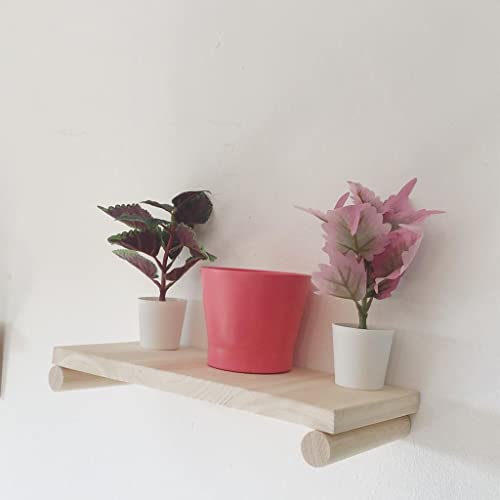 Estantes Flotantes de Madera, Juego de 2 Estantes de Madera de Pino, Ideales para Decorar y organizar, diseño Minimalista, Calidad y Estilo! (35x14cm ( Largo x Ancho)) Cover