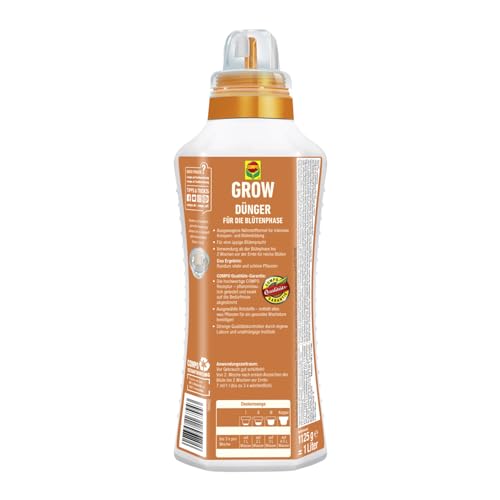 COMPO GROW Blüte Dünger für Spezialkulturen - Dünger für Indoor & Outdoor - Spezialdünger für die Blütephase - mineralisch - 1 l, grün – Ansicht 5
