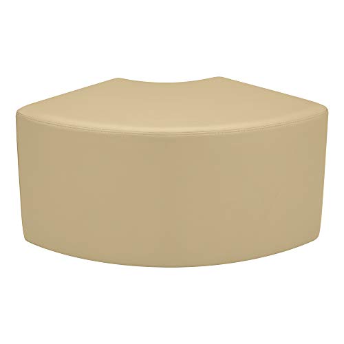 Image of Sprogs 18 inch H Structured Quarter Round Stool -Flexible Modular Collaborative Soft Seating for Office, Home, Lounge and School Classrooms with Durable Frame & Set of 2 inch Casters Add-on -Sand