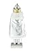 Clever Creations Snow King 10 Inch Traditional Wooden Nutcracker, Festive Christmas Décor for Shelves and Tables